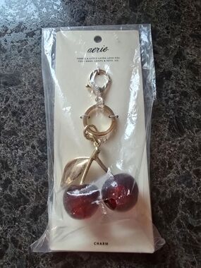 Aerie Cherry Keychain Charm